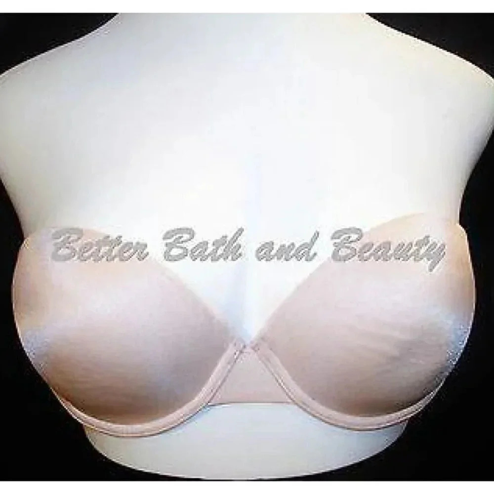 36C Felina 90993 Lace Trim Lined Molded Cup Underwire Strapless Bra Nude - ONE S